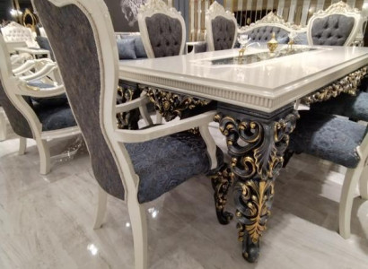 Luxurious design 4x chairs with a noble velvet cover, elegant chair design new