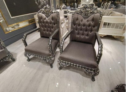 Luxurious comfortable living room armchair modern armchair stylish brown