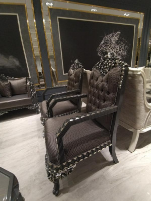 Luxurious comfortable living room armchair modern armchair stylish brown