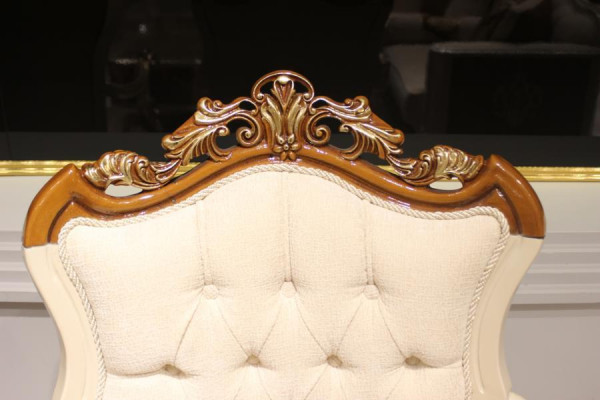 Exclusive living room furniture luxurious armchair comfortable armchair beige new