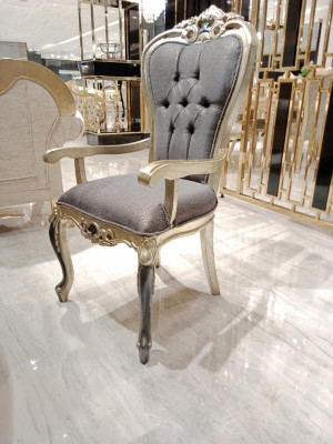Exclusive Chesterfield Dining Chair Cozy Chair Wood Textile Dining Chairs