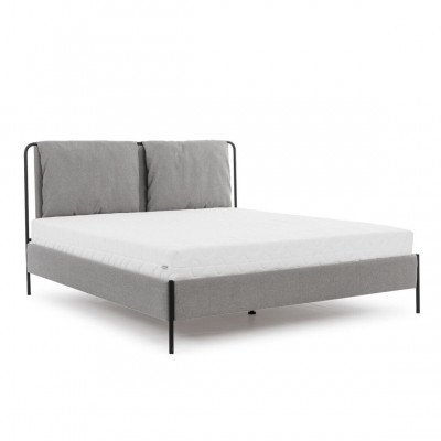 Exclusive bedroom double bed metal frame modern bench luxury furniture