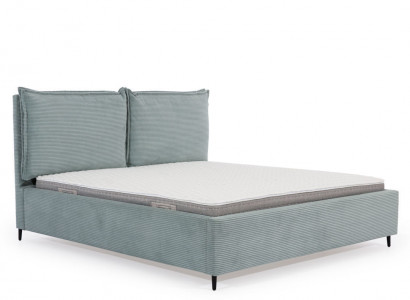 Large bedroom bed, luxurious textile bed, stylish upholstered beds