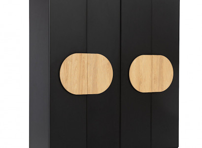 Black wardrobe modern bedroom furniture luxury wood cabinet