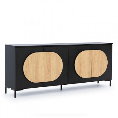 Black-Brown Dresser Bedroom Designer Wood Dresser Noble Sideboard