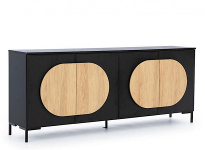 Black-Brown Dresser Bedroom Designer Wood Dresser Noble Sideboard