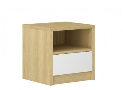 Light brown nightstand 1x drawer designer bedroom wooden console