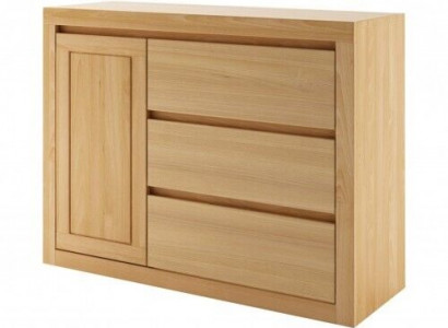 Country house sideboard solid wood cabinet cabinets real wood oak 140x90cm sideboards