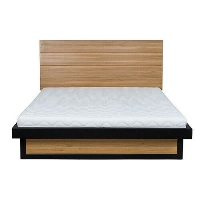Modern bed real wood 140x200cm design beds bed frame oak style new