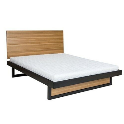 Modern bed real wood 140x200cm design beds bed frame oak style new