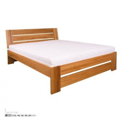 Bed double bed oak marital bed wooden bed 200x200 bed frame massive furniture beds