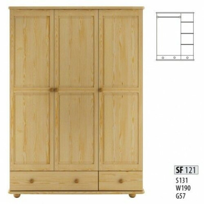 Classic wardrobe closet solid country-style pine cabinets new