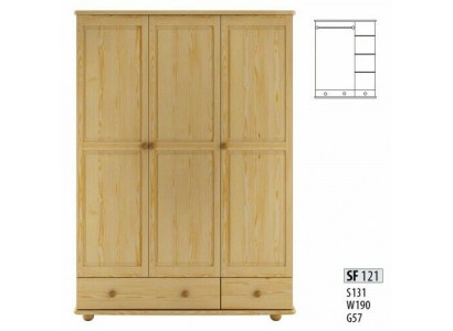 Classic wardrobe closet solid country-style pine cabinets new