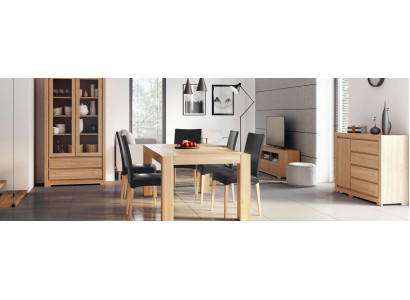 Dining table, wooden table, handcrafted solid wood conference table, dining room, living room
