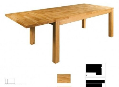Conference table made of natural wood, solid wood dining table, handcrafted dining room