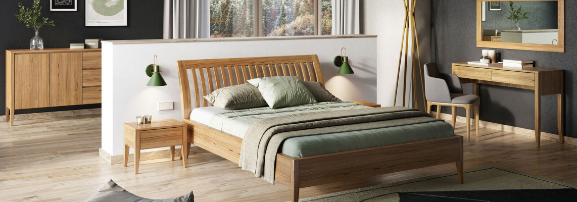 Bedroom wooden bed real wood beds hotel 180x200 style solid furniture
