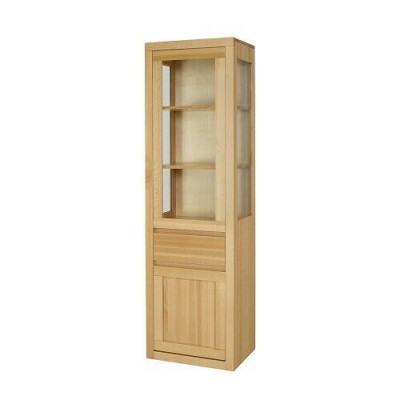 Glass cabinet wooden wardrobe living room closet handcrafted solid wood