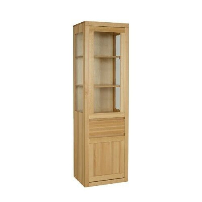 Glass cabinet wooden wardrobe living room closet handcrafted solid wood