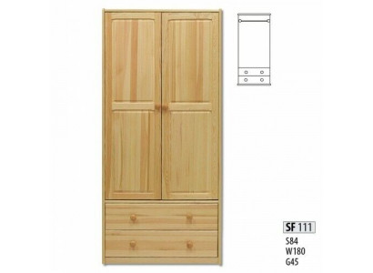 Wardrobe Pine Cabinet Solid Wood Bedroom Wardrobe Cabinets New