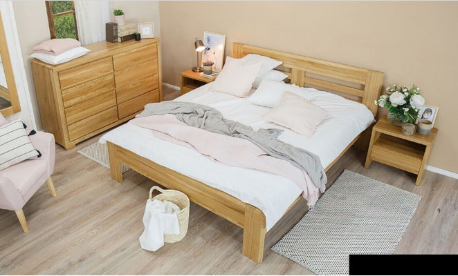 Solid Wood Bed 180x200 Double Bed Beech Solid Real Wooden Bed Full Solid Wood Bed New