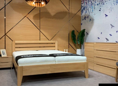 Bedroom wooden bed genuine wood bed hotel 180x200 style solid furniture beds