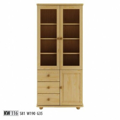 Display cabinet living room furniture sideboard wood display glass cabinet solid real wood