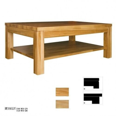 Coffee table wood tables for living and dining room 100x70 solid wood