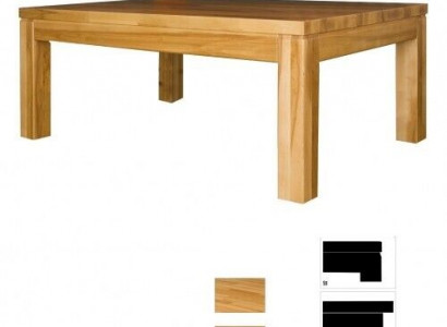 Coffee table side table real wood solid furniture oak 100x70cm new tables
