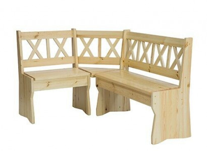 Corner bench wooden bench massive benches kitchen dining area solid wood wood furniture new corner seat