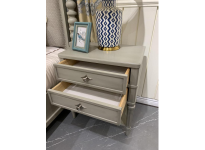 Nightstand Design Side Tables Bedroom Wood Console Furniture Luxury Gray