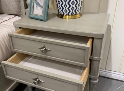 Nightstand Design Side Tables Bedroom Wood Console Furniture Luxury Gray