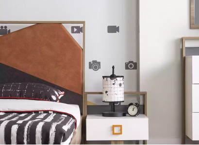 Bedside table nightstand children's bedside table children's room wood gray modern