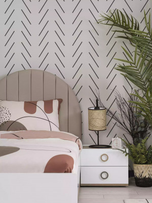 Nightstand, night console, children's nightstand, children's room, wood, white, modern