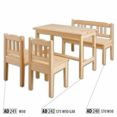 Children's seating group 4-piece children's furniture set seating arrangement child children's chair children's table