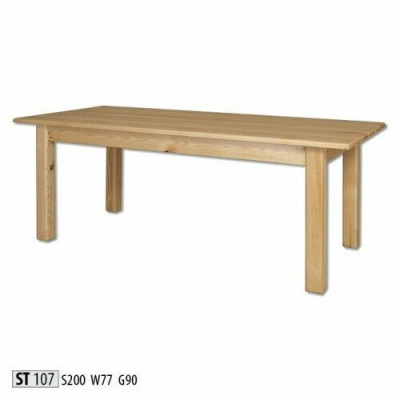 Table Dining Table Solid Furniture Dining Room 200x90cm Real Wood Solid Wood New Tables