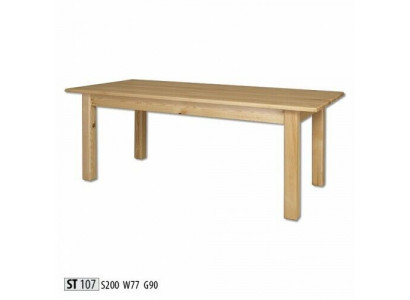 Table Dining Table Solid Furniture Dining Room 200x90cm Real Wood Solid Wood New Tables