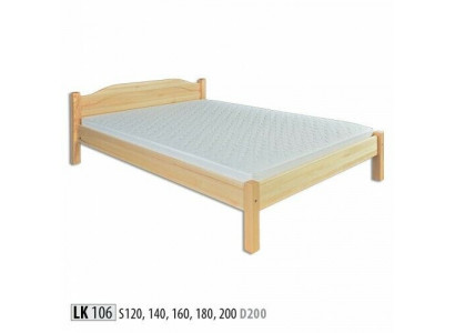 Solid wood bed, real wood bed, hotel style 200x200, massive furniture, bedroom.