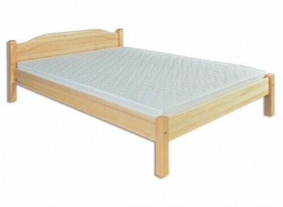 Solid wood bed, real wood bed, hotel style 200x200, massive furniture, bedroom.