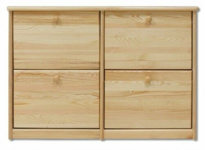 Shoe cabinet 4-compartment chest of drawers solid wood furniture shoe flipper shoe rack shelf