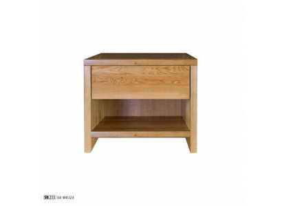 Nightstand Night Table Night Console 1 Drawer Solid Wood Shelf Console Oak