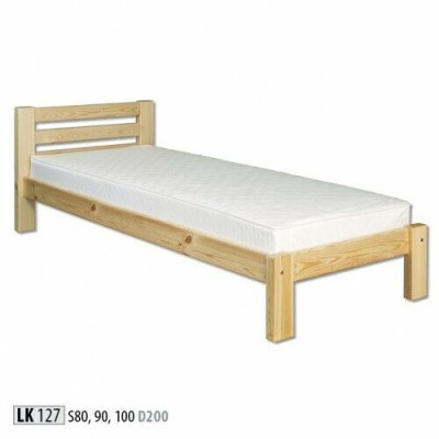 Bed single bed pine bed pine solid wood wooden bed 100x200 bed frame wood new