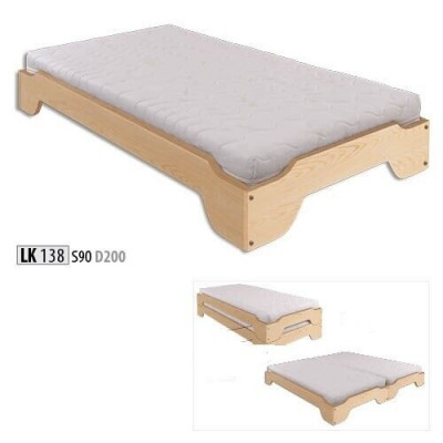 Solid wood bed 90x200 single bed pine solid youth bed solid wood bed new