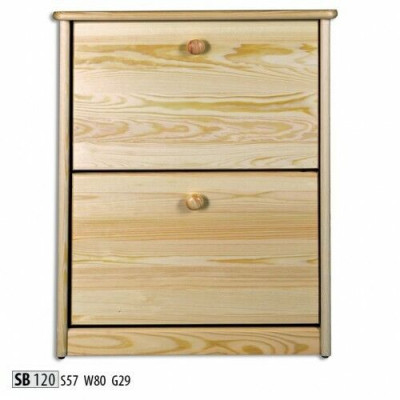 Shoe cabinet 4-compartment dresser solid wood furniture shoe bin shelf