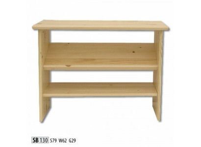 Handmade shoe rack 2-layer shoe stand 2-level shoe shelf real wood
