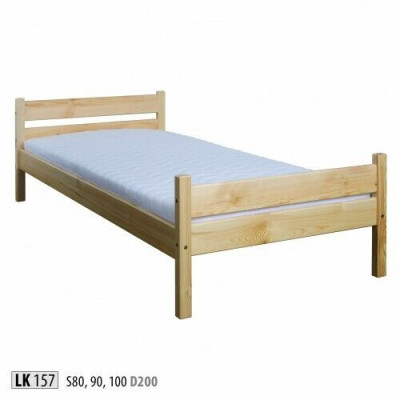 Bed single bed pine bed pine solid wood wooden bed 100x200 bed frame wood