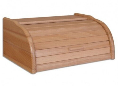 Beech Bread Box 40 cm Bread Box Roll Top Bread Roll Flap Real Wood Case