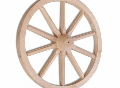 Decorative wooden wheel Ø 50 cm spoked wheel 10 spokes cartwheel garden decoration theater decoration new