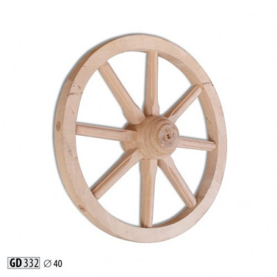 Wooden Wheel Decorative Wheel Ø 40 cm Whitewash Spoked Wheel Wall Decoration Garden Decoration Wagon Wheel