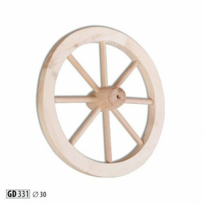 Decorative Wooden Wheel Ø 30 cm Spoked Wheel Wagon Wheel Garden Decoration Shop Decoration Solid Wood