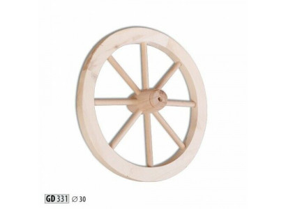 Decorative Wooden Wheel Ø 30 cm Spoked Wheel Wagon Wheel Garden Decoration Shop Decoration Solid Wood